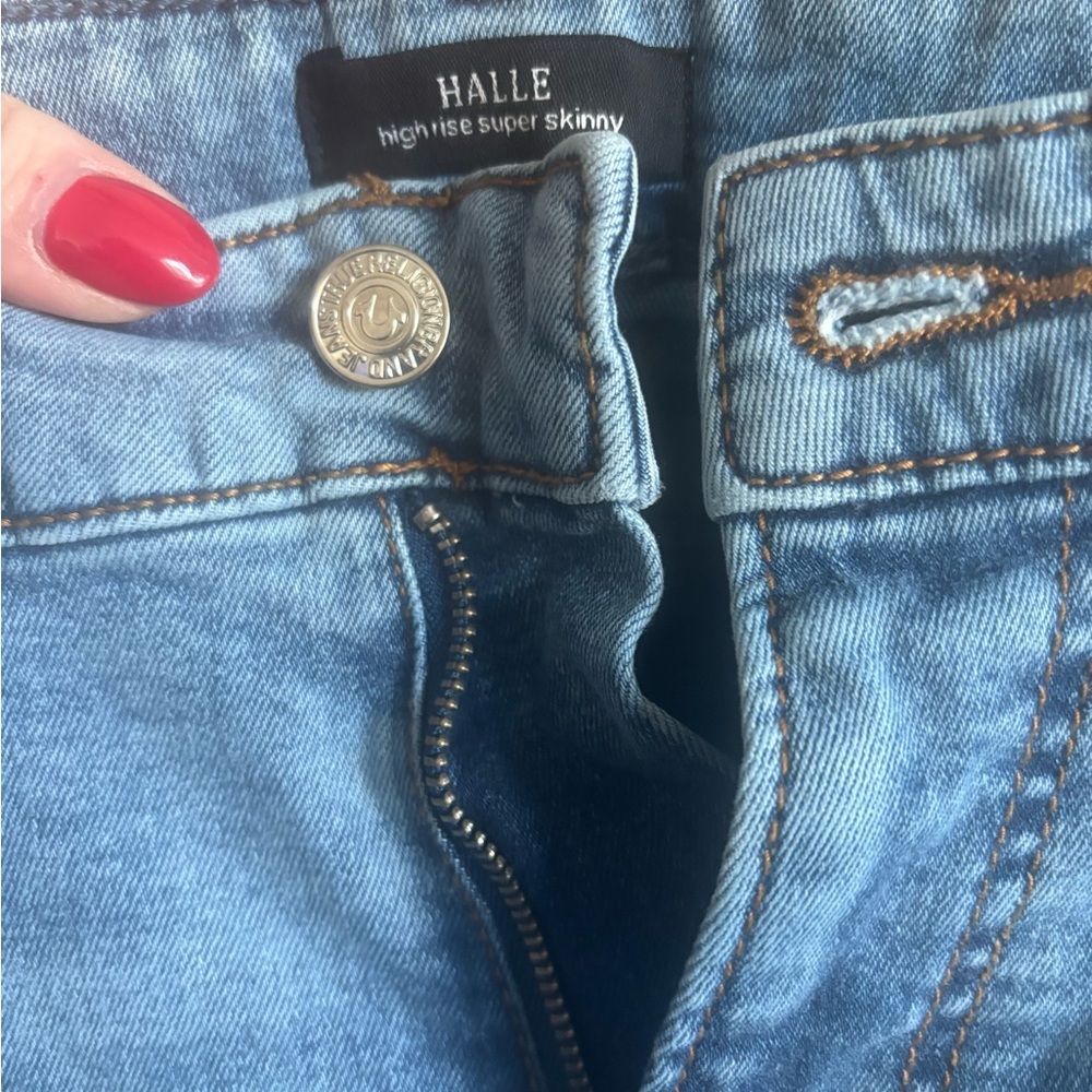 True religion High-Rise Super Skinny Jeans - Blue sz 29
